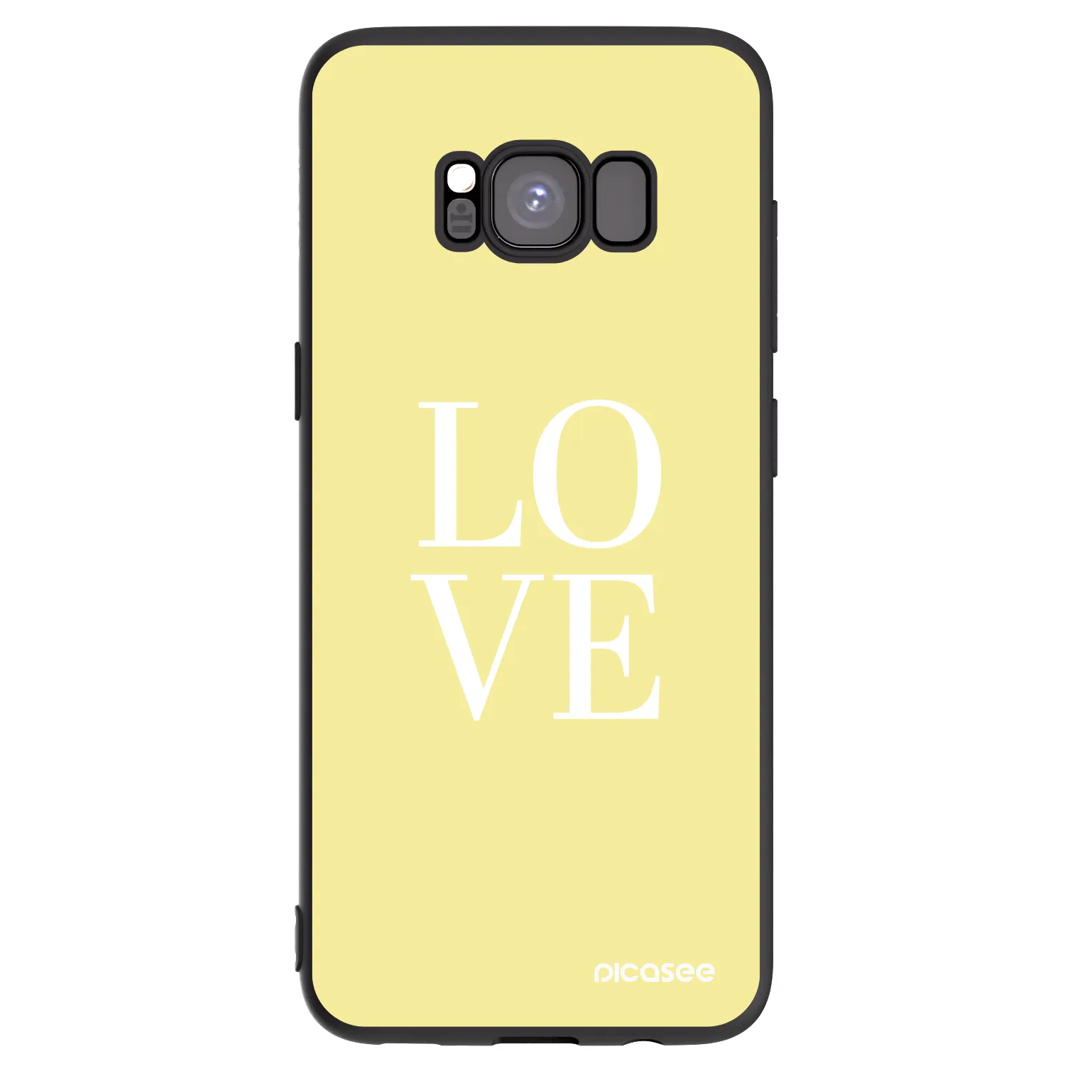 Picasee crna silikonska maskica za Samsung Galaxy S8 G950F - Love