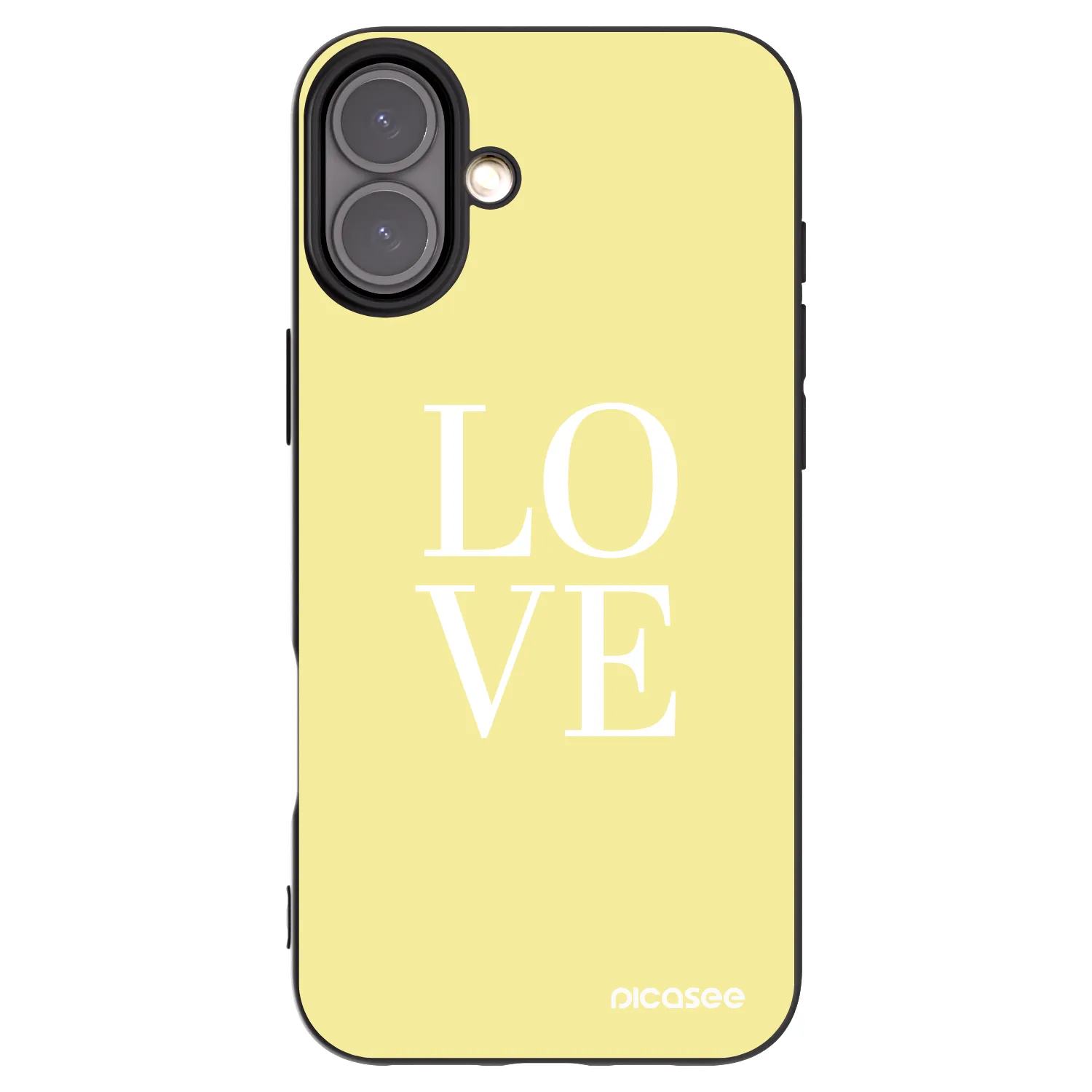 Picasee crna silikonska maskica za Apple iPhone 16 Plus - Love