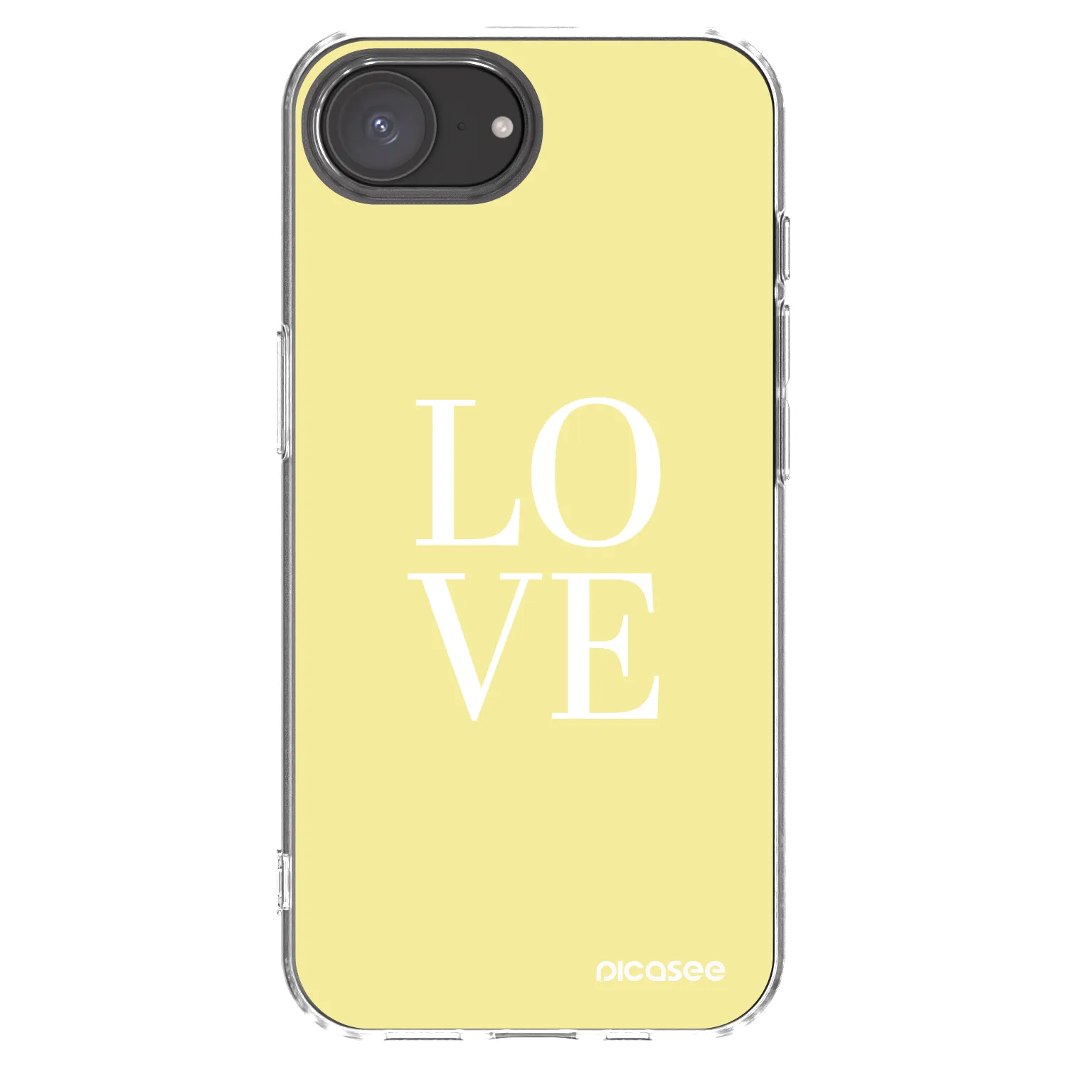 Picasee silikonska prozirna maskica za Apple iPhone 16e - Love