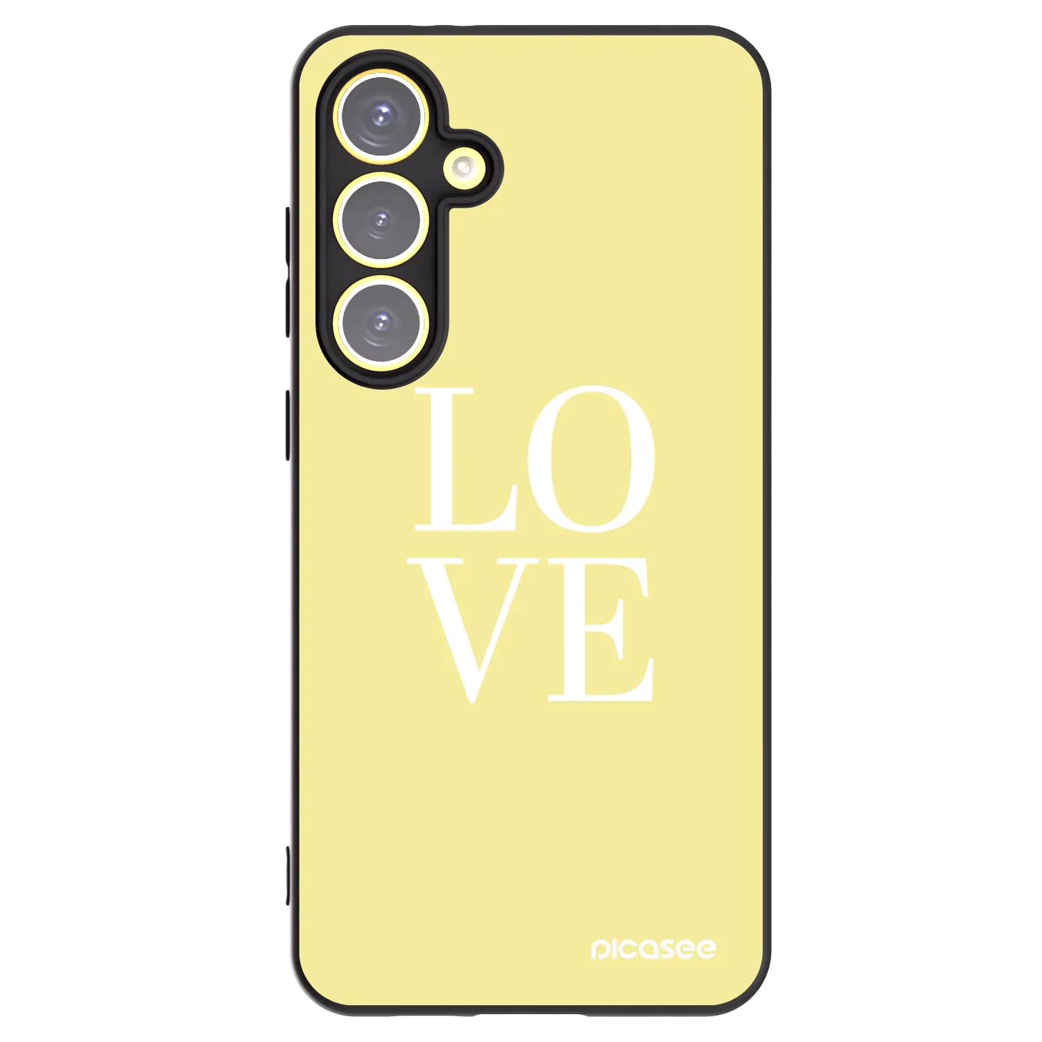 Picasee crna silikonska maskica za Samsung Galaxy S24 FE S721B - Love