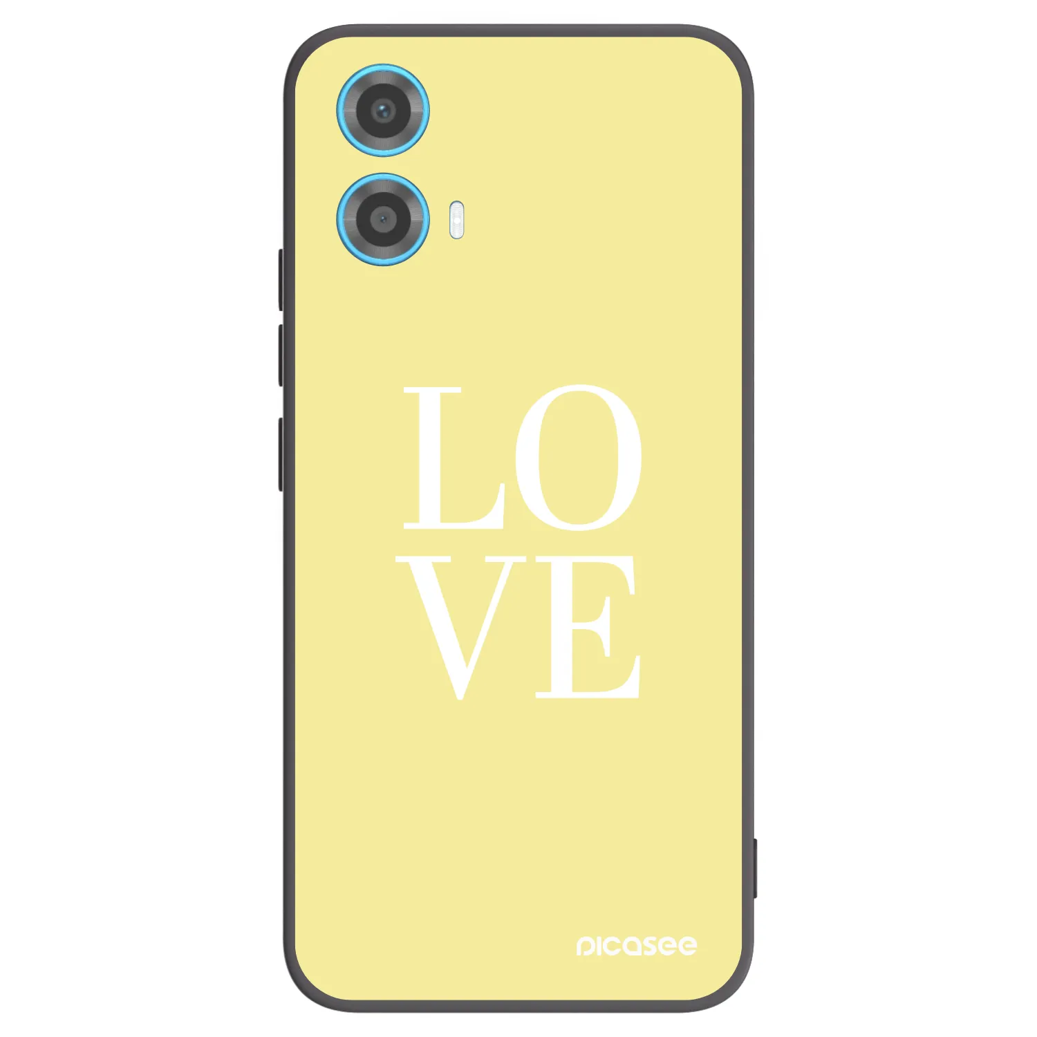 Picasee crna silikonska maskica za Motorola Moto G34 5G - Love