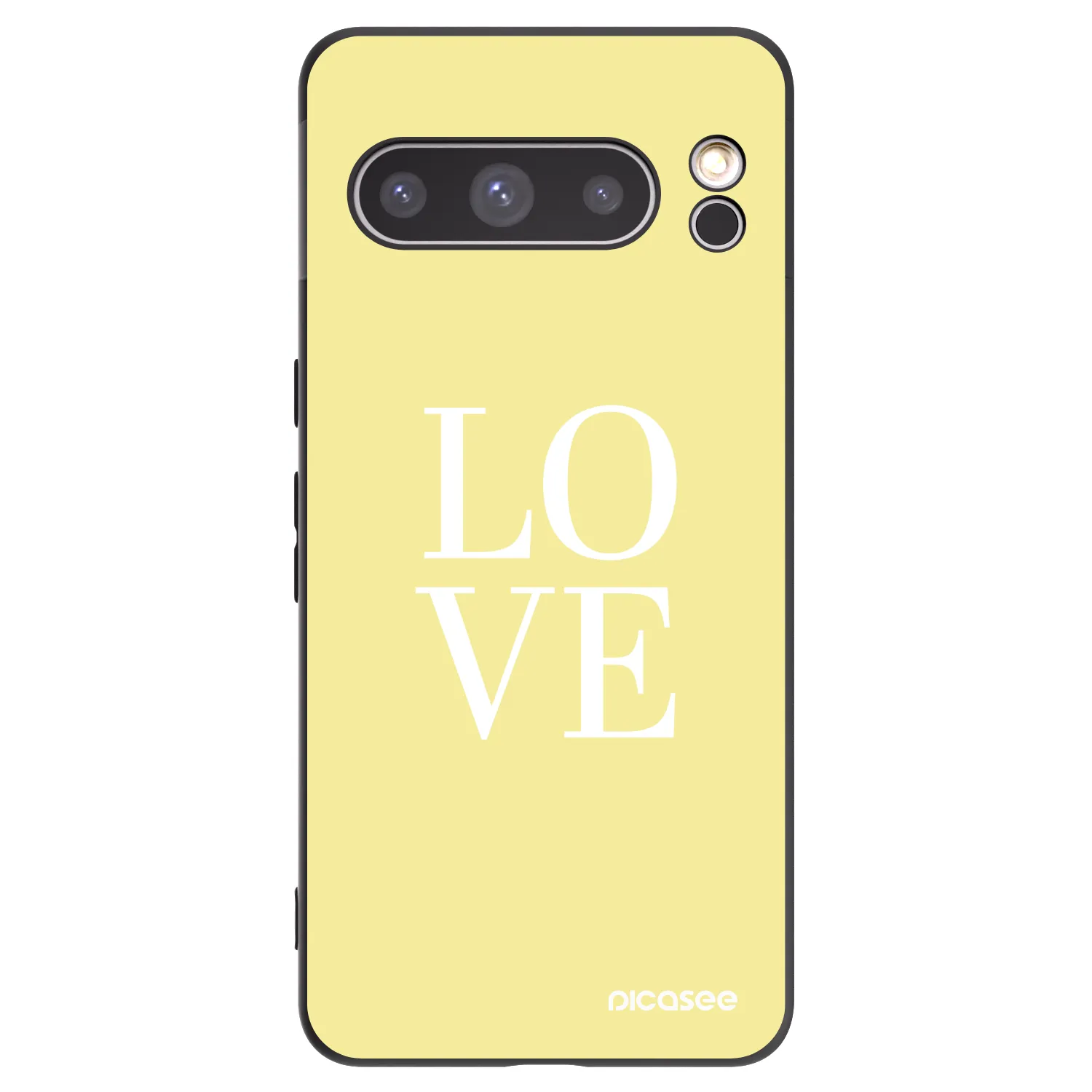 Picasee crna silikonska maskica za Google Pixel 8 Pro - Love