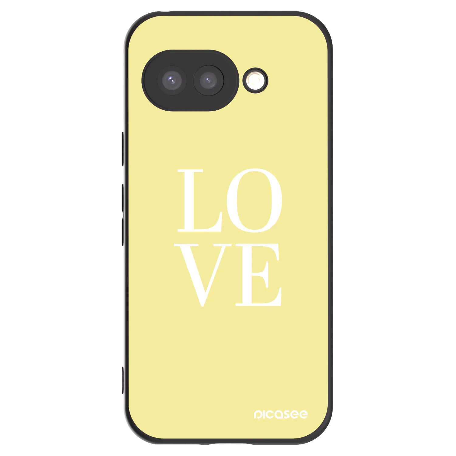 Picasee crna silikonska maskica za Google Pixel 9a - Love