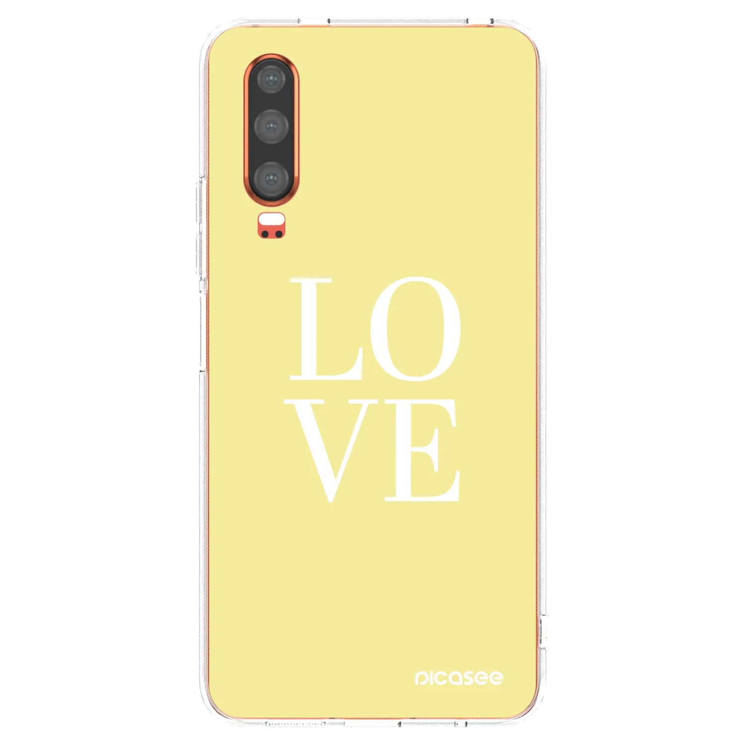 Picasee silikonska prozirna maskica za Huawei P30 - Love