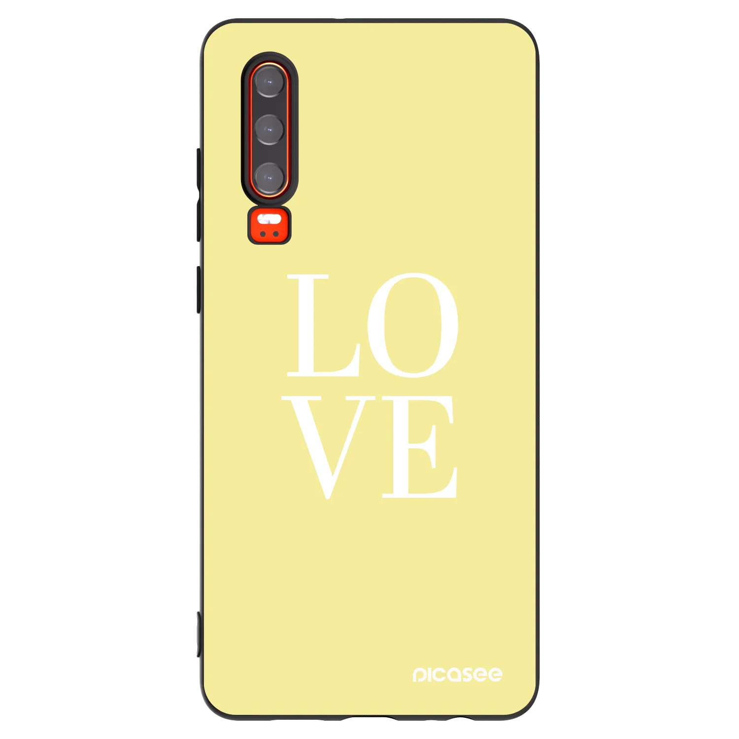 Picasee crna silikonska maskica za Huawei P30 - Love