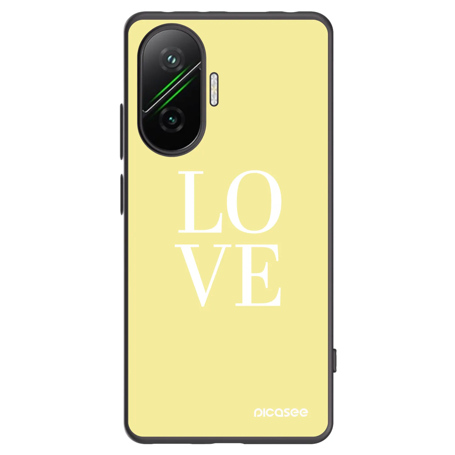 Crna silikonska maskica za Xiaomi Poco F7 5G - Love