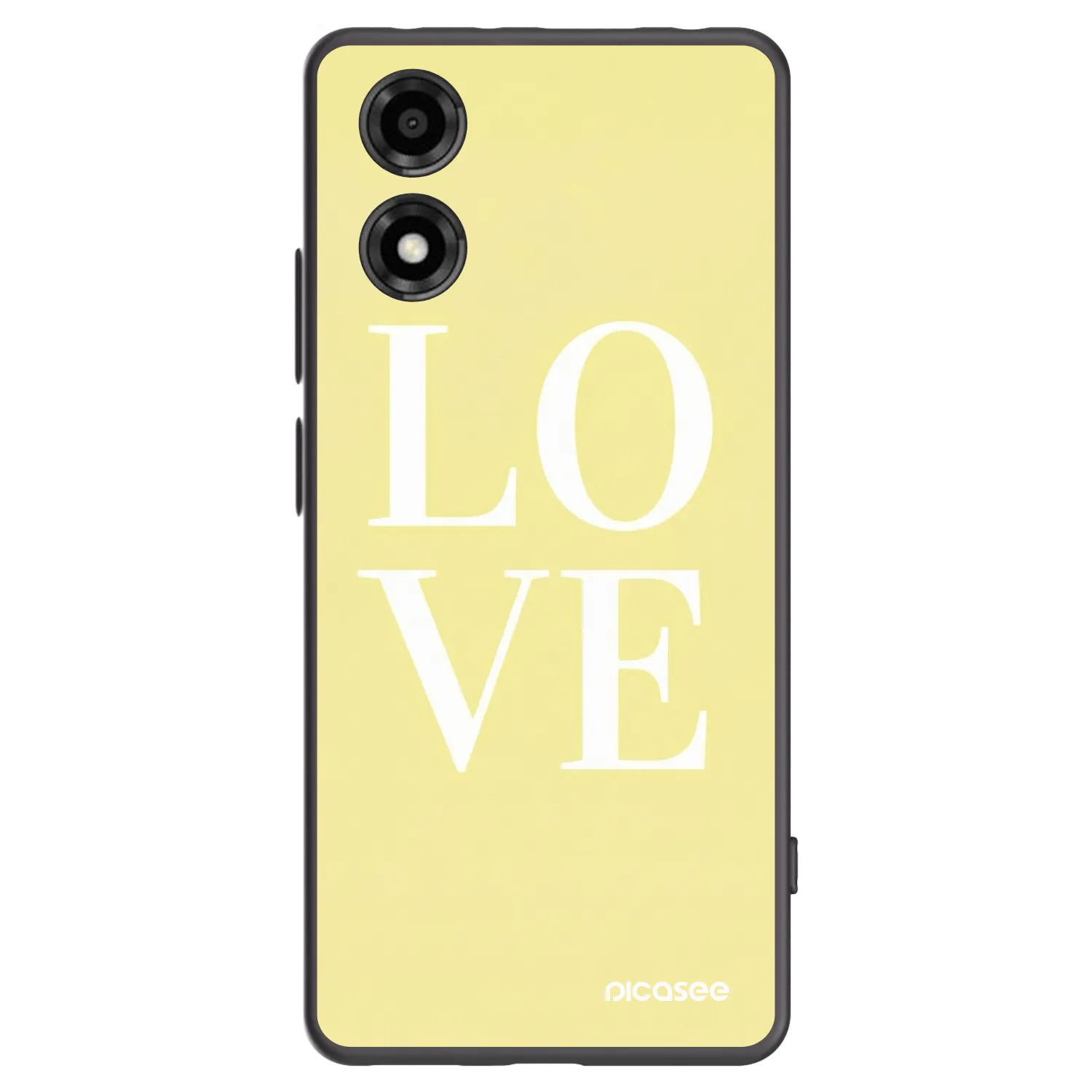 Picasee crna silikonska maskica za Motorola Moto E14 - Love