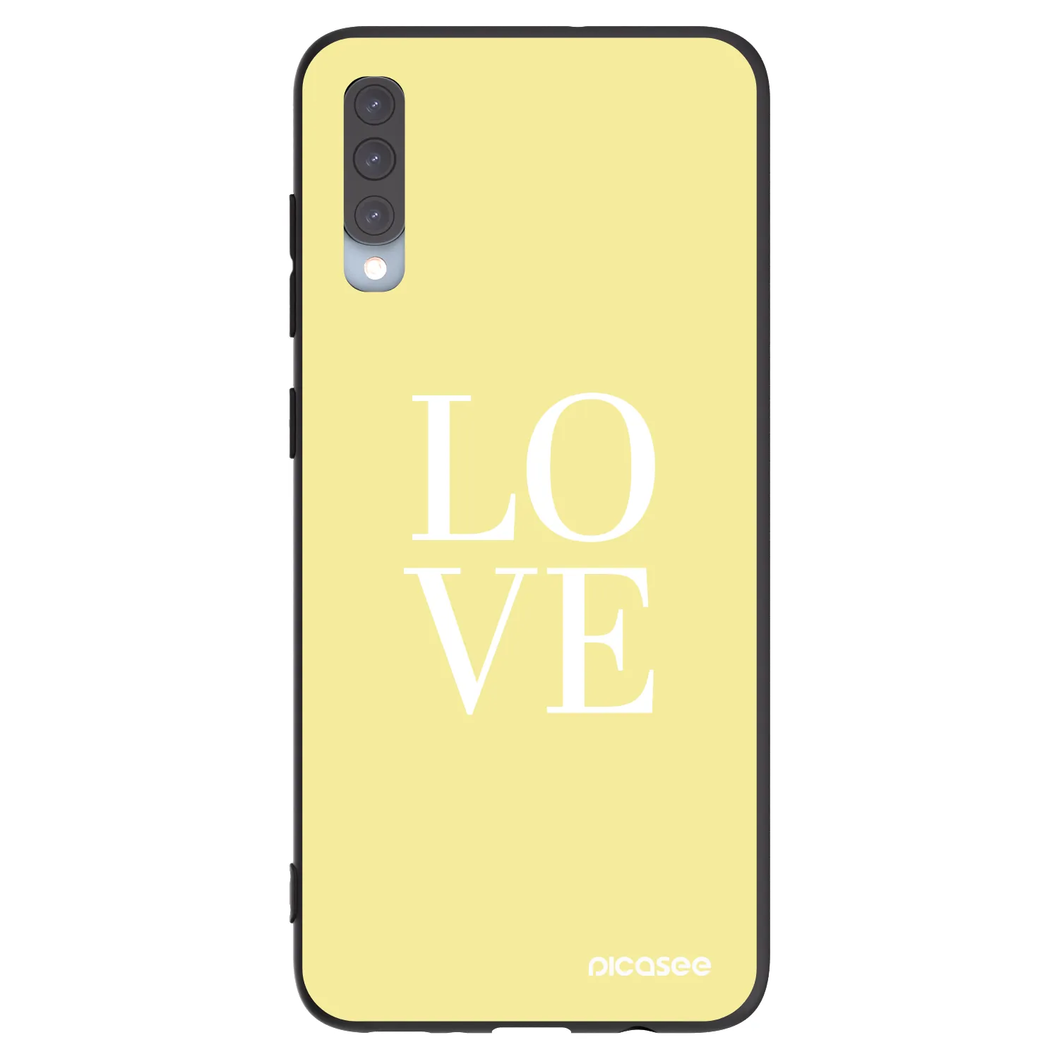 Picasee crna silikonska maskica za Samsung Galaxy A70 A705F - Love