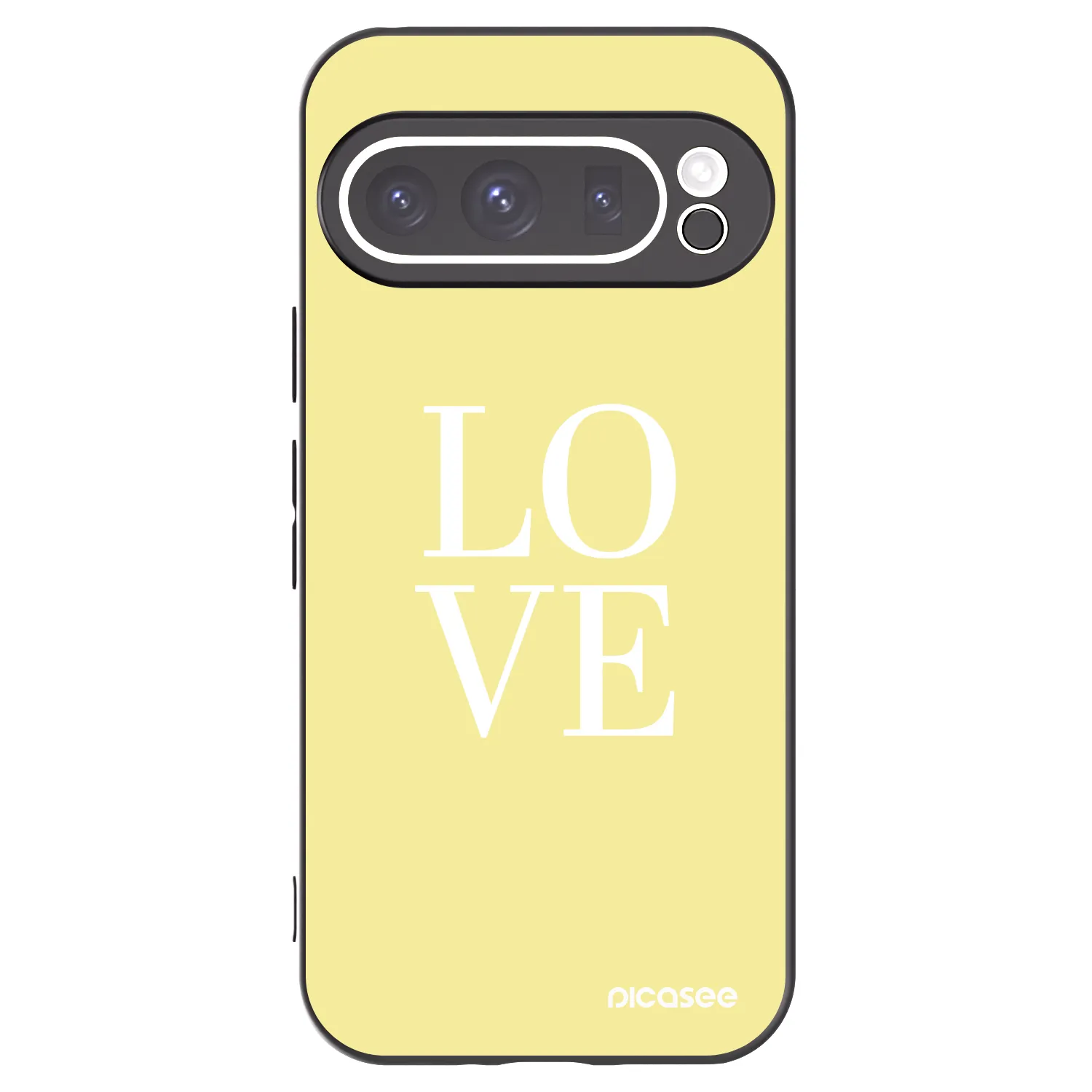 Picasee crna silikonska maskica za Google Pixel 9 Pro XL - Love