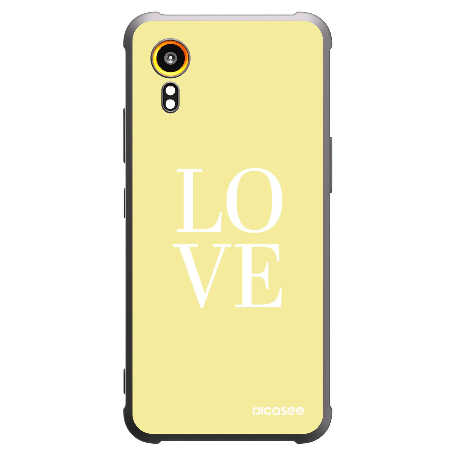 Picasee crna silikonska maskica za Samsung Galaxy Xcover 7 - Love