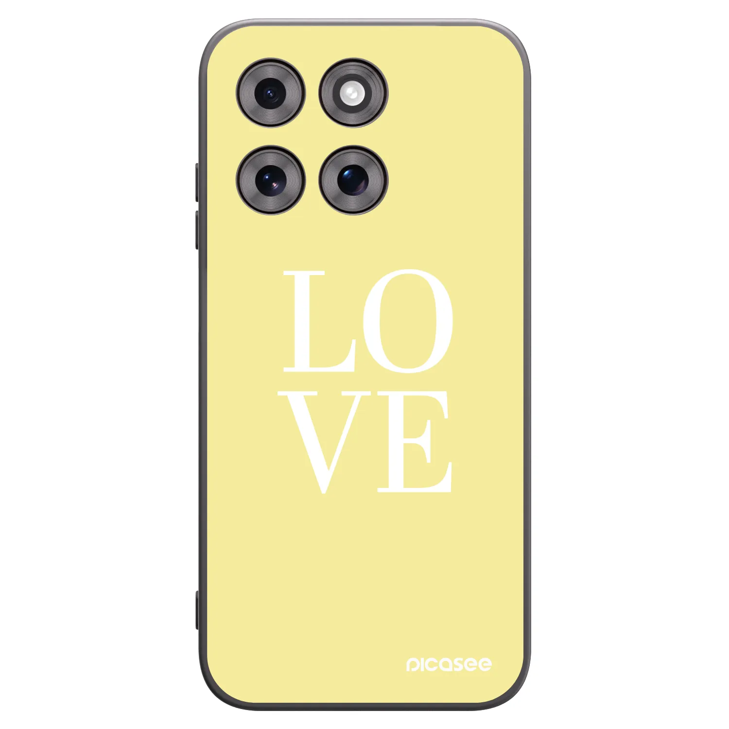 Picasee crna silikonska maskica za Motorola Moto G77 - Love