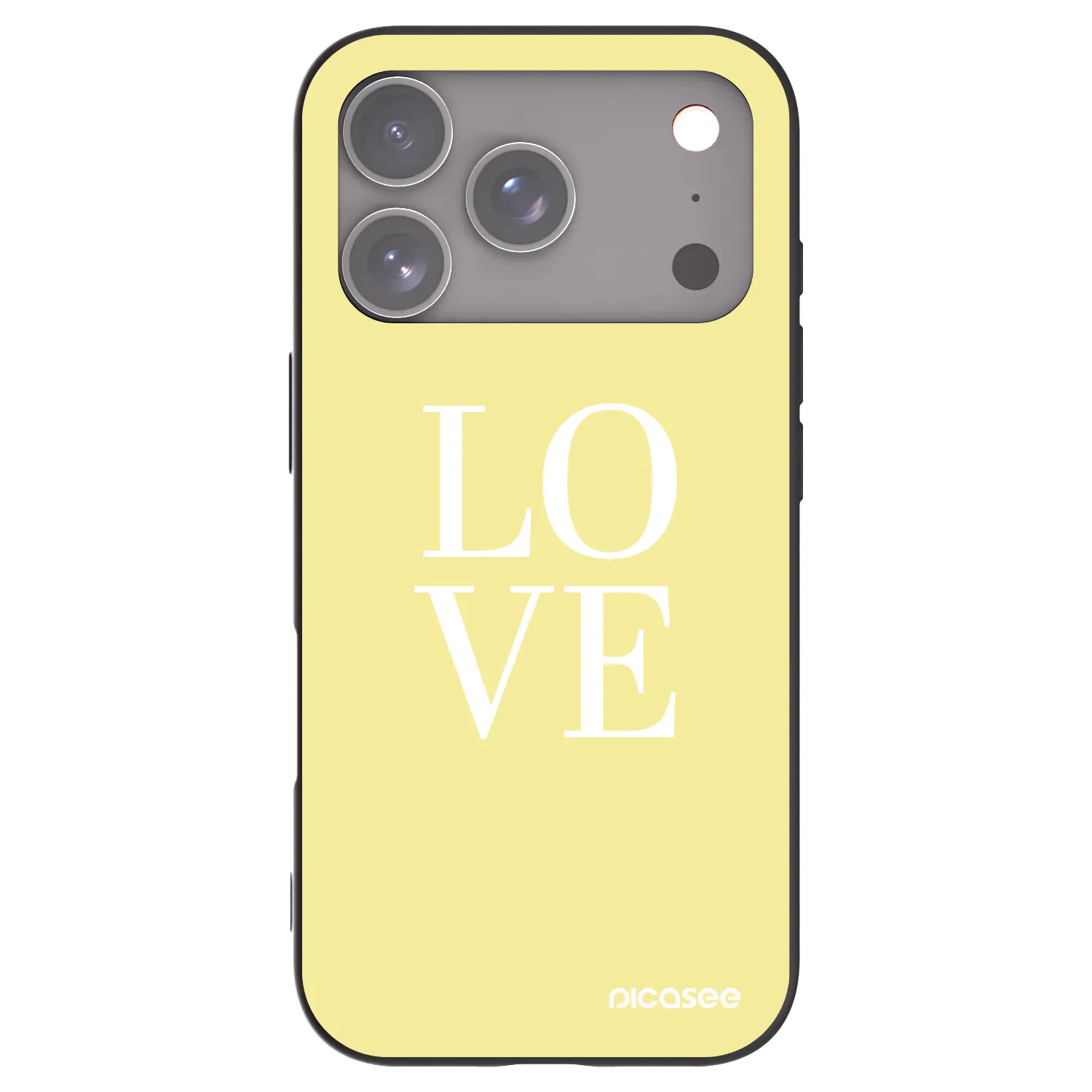 Picasee crna silikonska maskica za Apple iPhone 18 Pro - Love