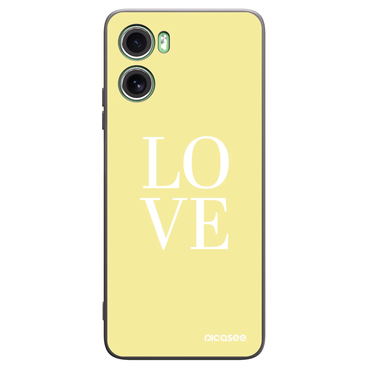Picasee crna silikonska maskica za Motorola Moto G06 - Love