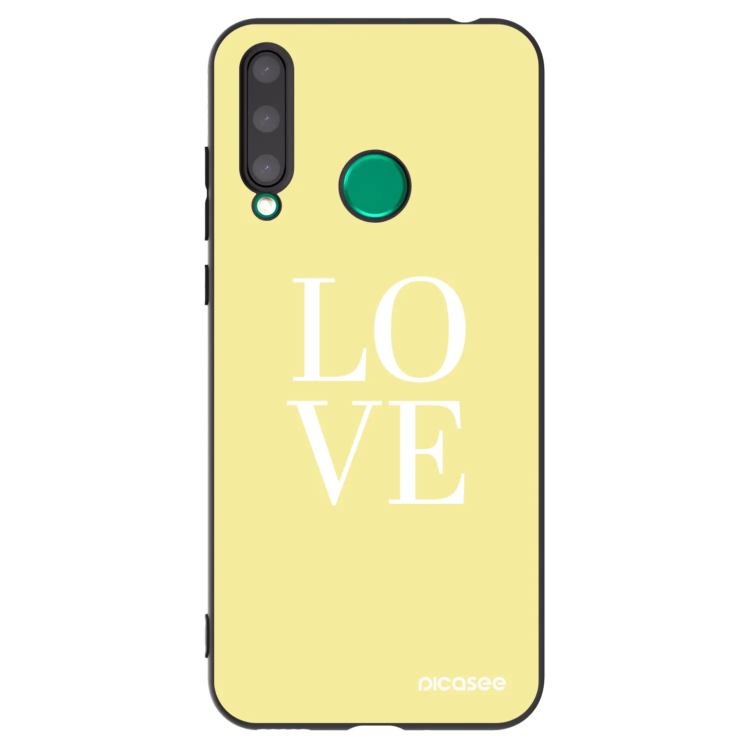 Picasee crna silikonska maskica za Honor 20 Lite - Love