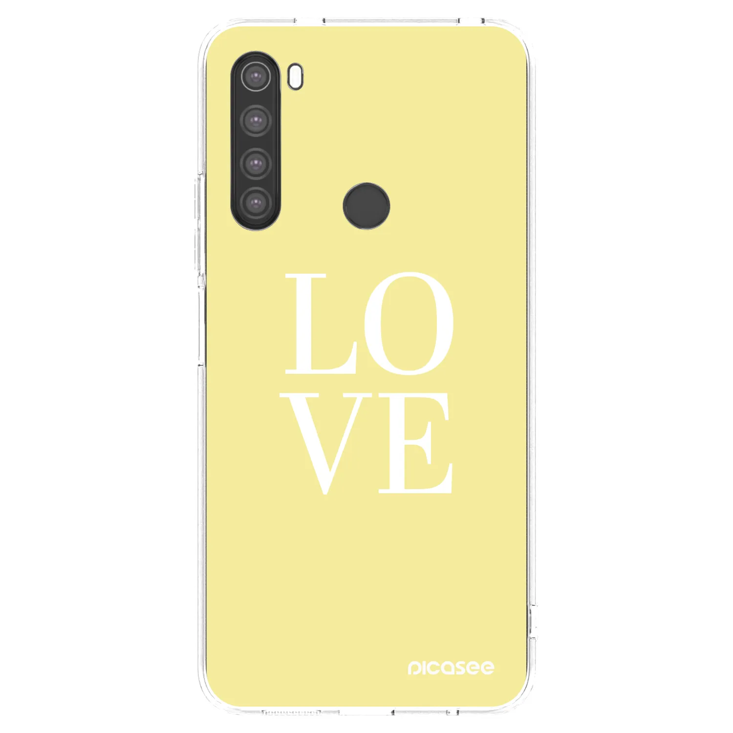 Picasee silikonska prozirna maskica za Xiaomi Redmi Note 8 - Love