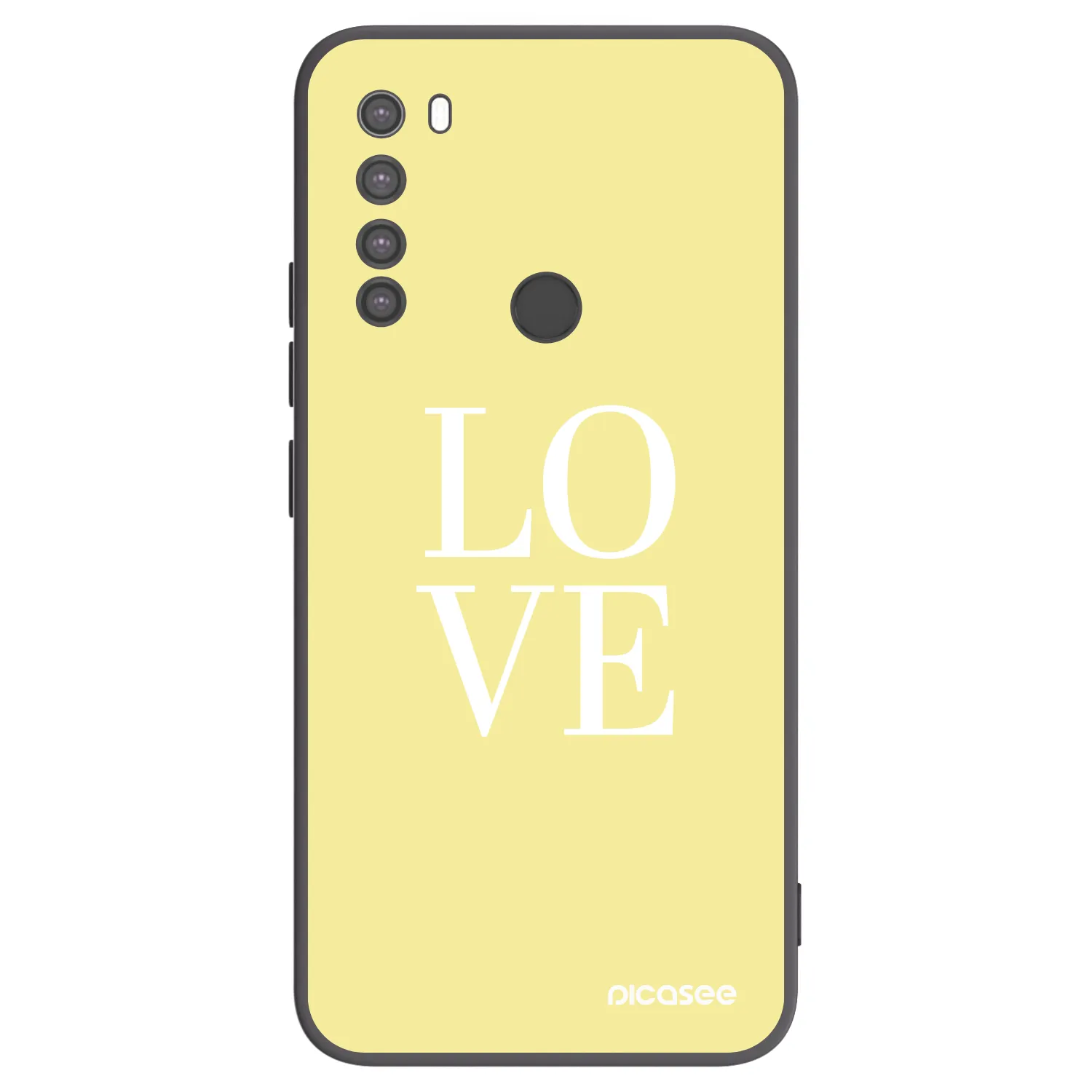 Picasee crna silikonska maskica za Xiaomi Redmi Note 8 - Love
