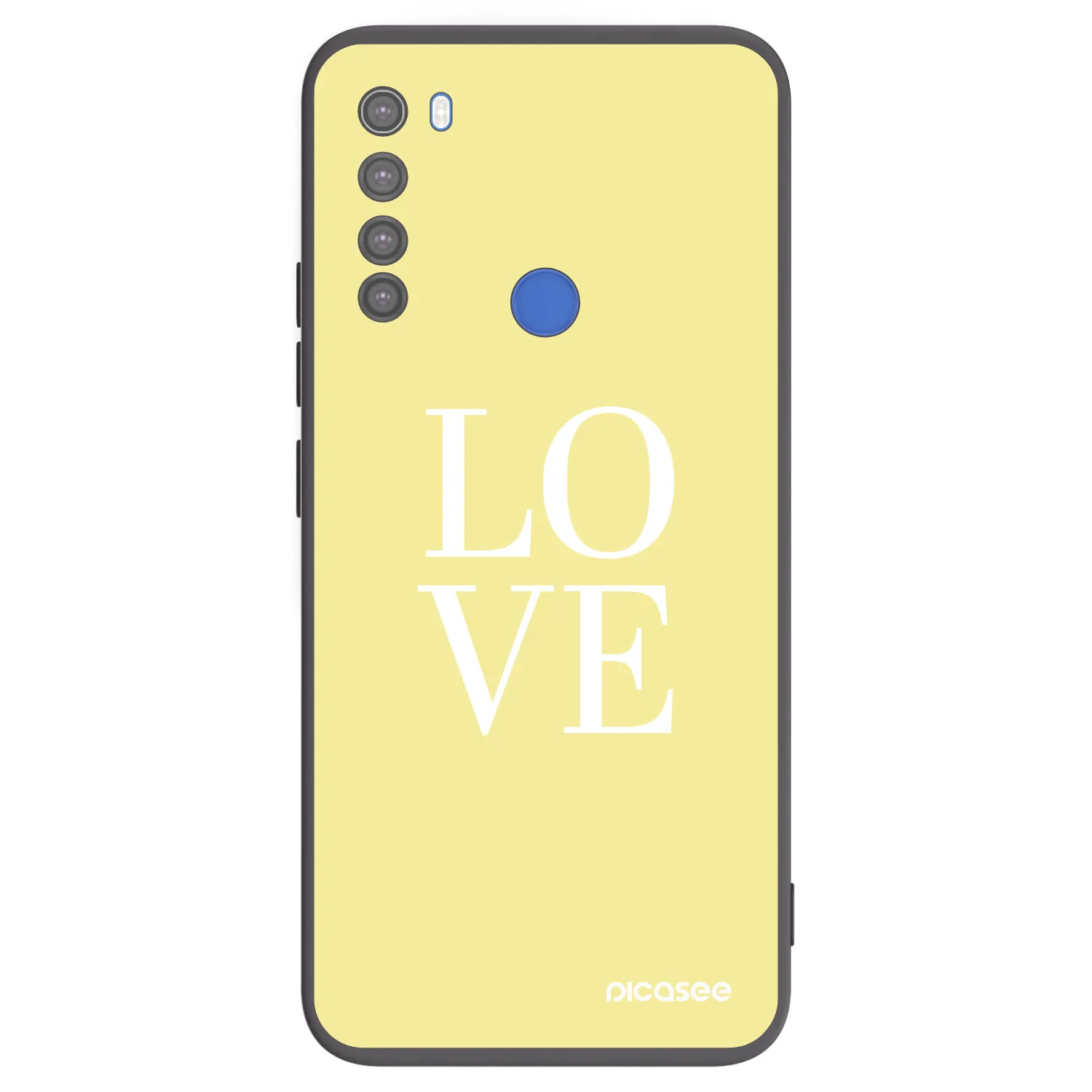 Picasee crna silikonska maskica za Xiaomi Redmi Note 8T - Love