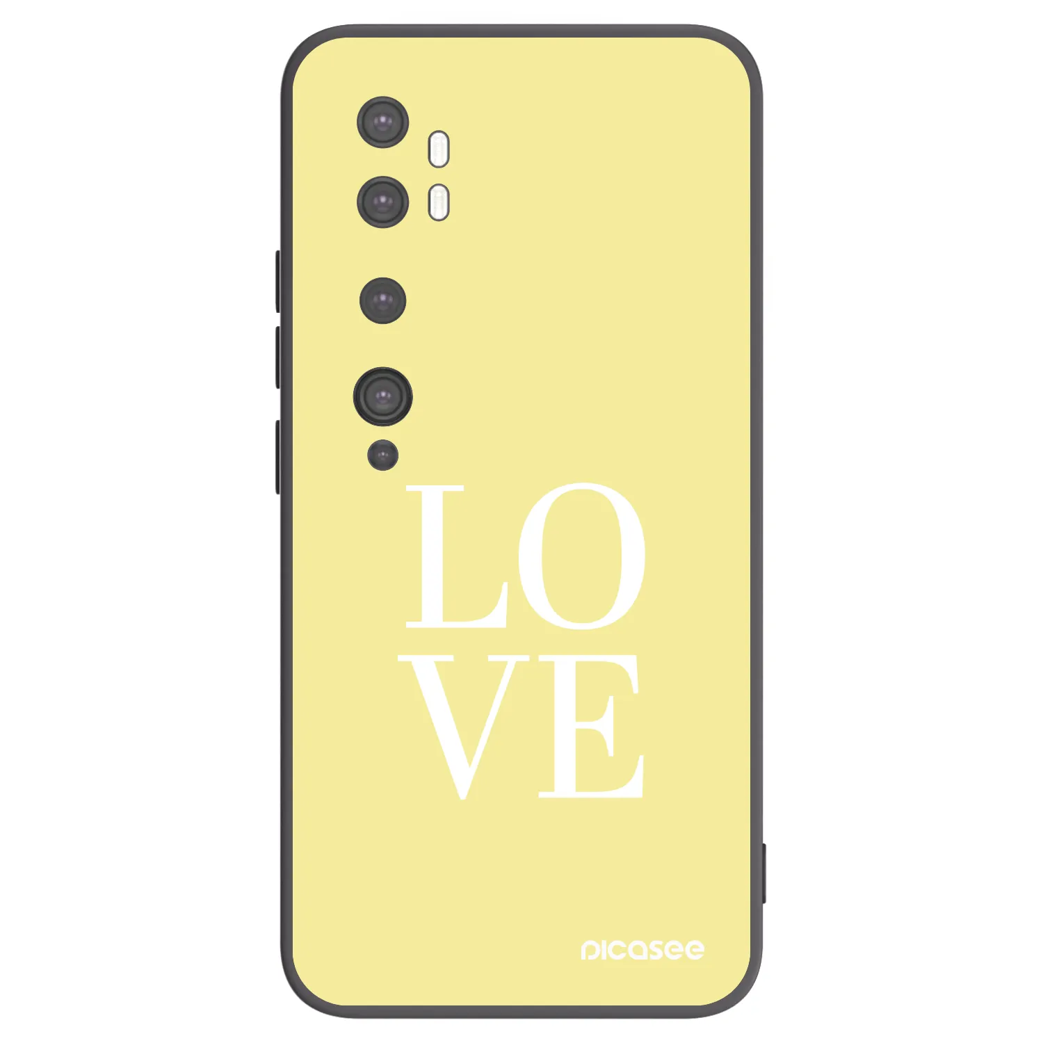 Picasee crna silikonska maskica za Xiaomi Mi Note 10 (Pro) - Love