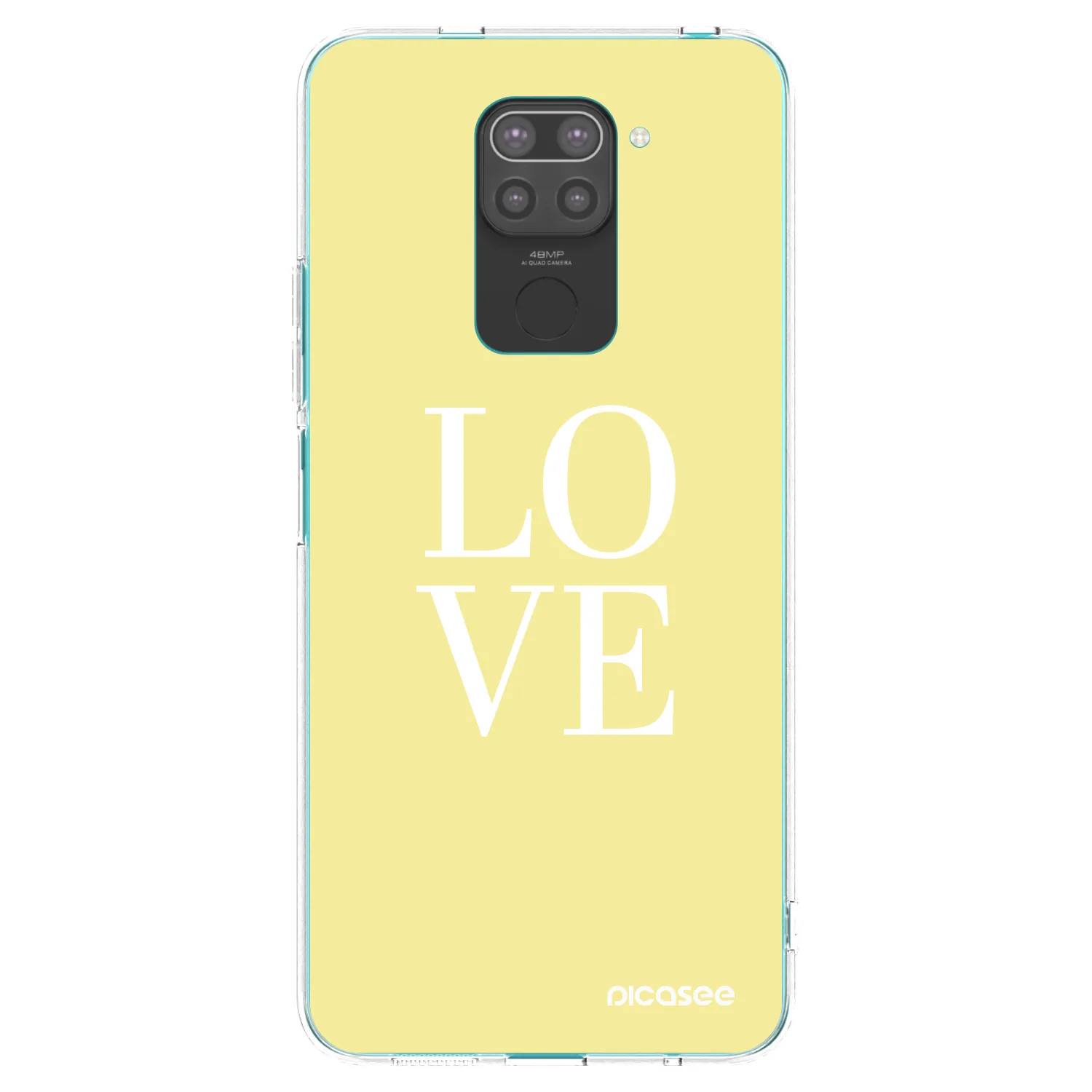 Picasee crna silikonska maskica za Xiaomi Redmi Note 9 - Love