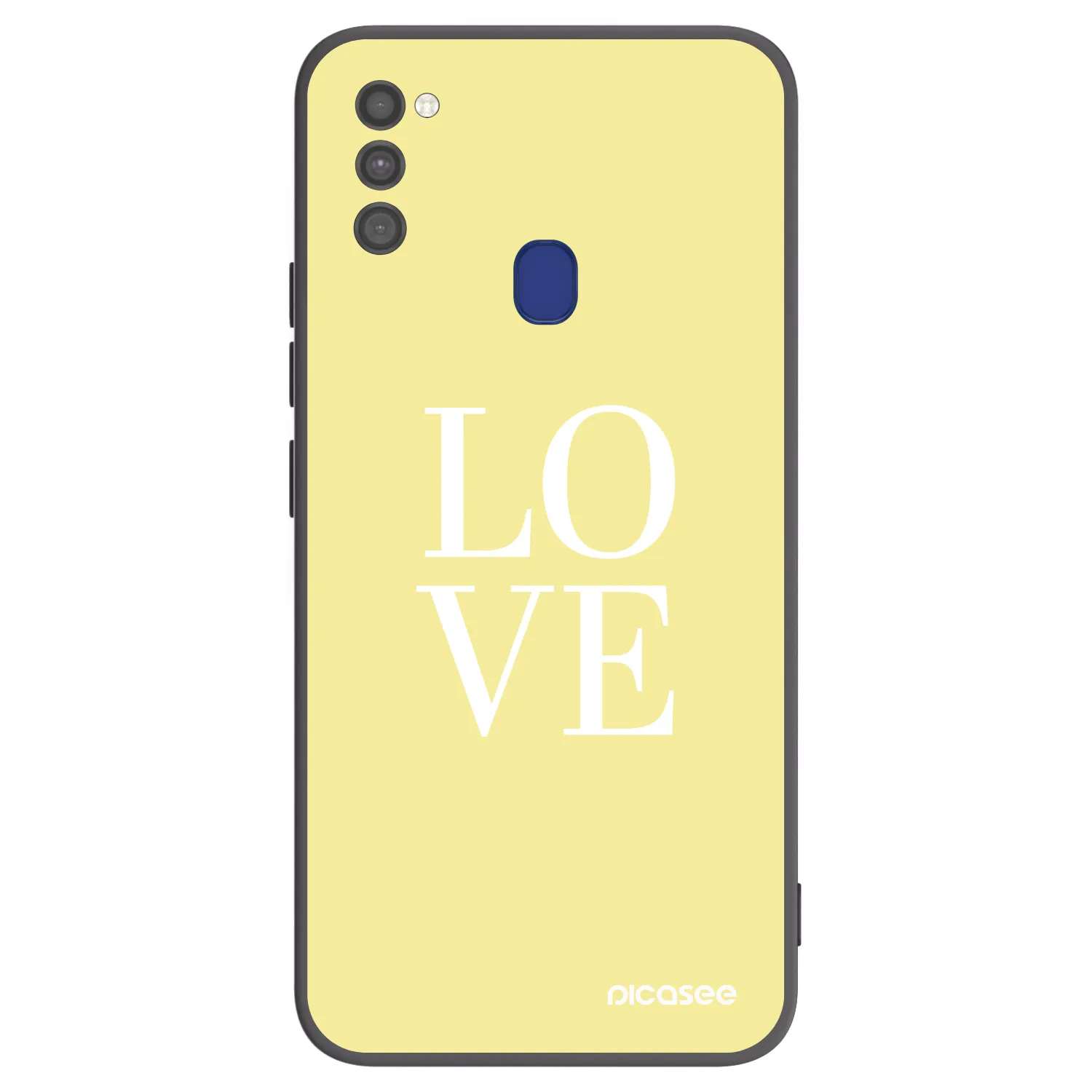 Picasee crna silikonska maskica za Samsung Galaxy M21 M215F - Love