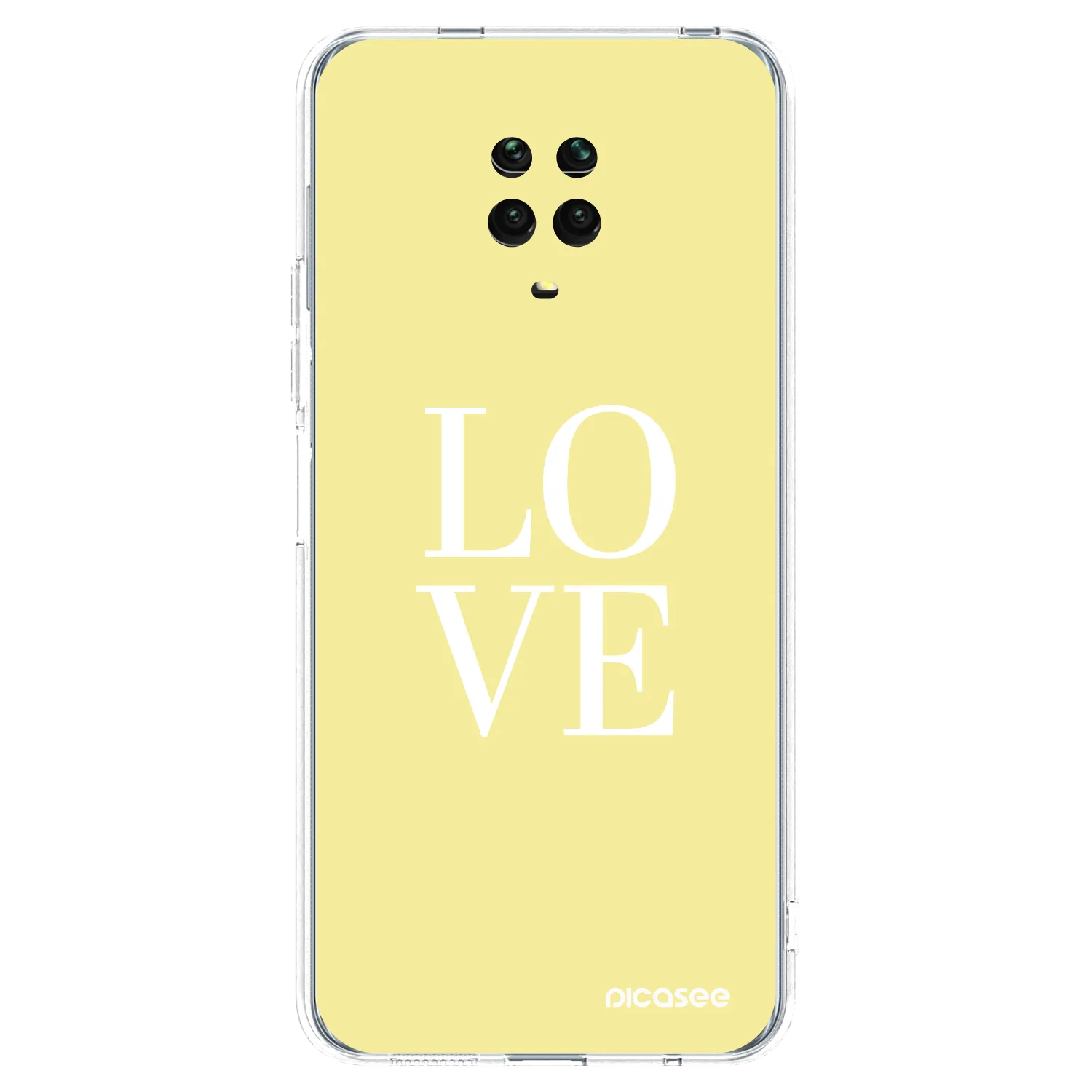 Picasee silikonska prozirna maskica za Xiaomi Redmi Note 9S - Love
