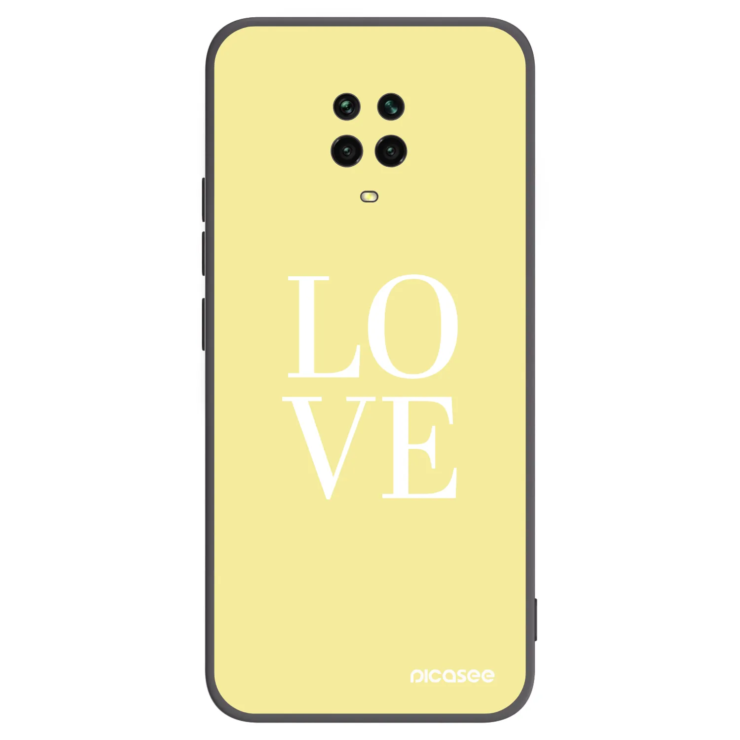 Picasee crna silikonska maskica za Xiaomi Redmi Note 9S - Love
