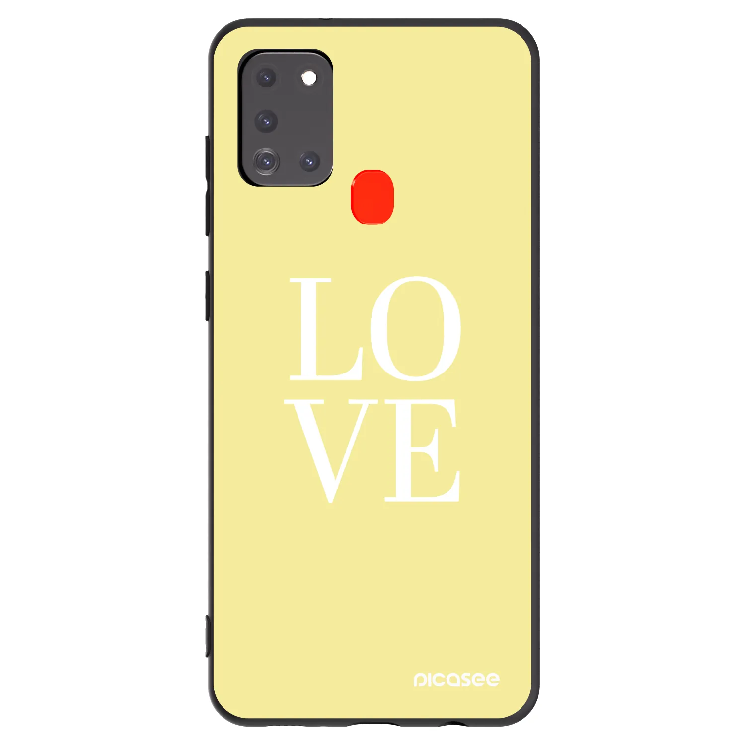 Picasee crna silikonska maskica za Samsung Galaxy A21s - Love
