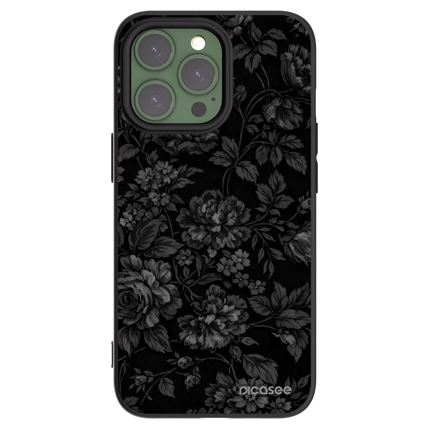 Picasee crna silikonska maskica za Apple iPhone 13 Pro - Dark Romance