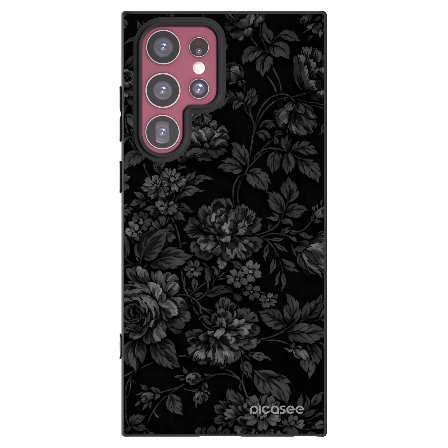 Picasee crna silikonska maskica za Samsung Galaxy S22 Ultra 5G - Dark Romance
