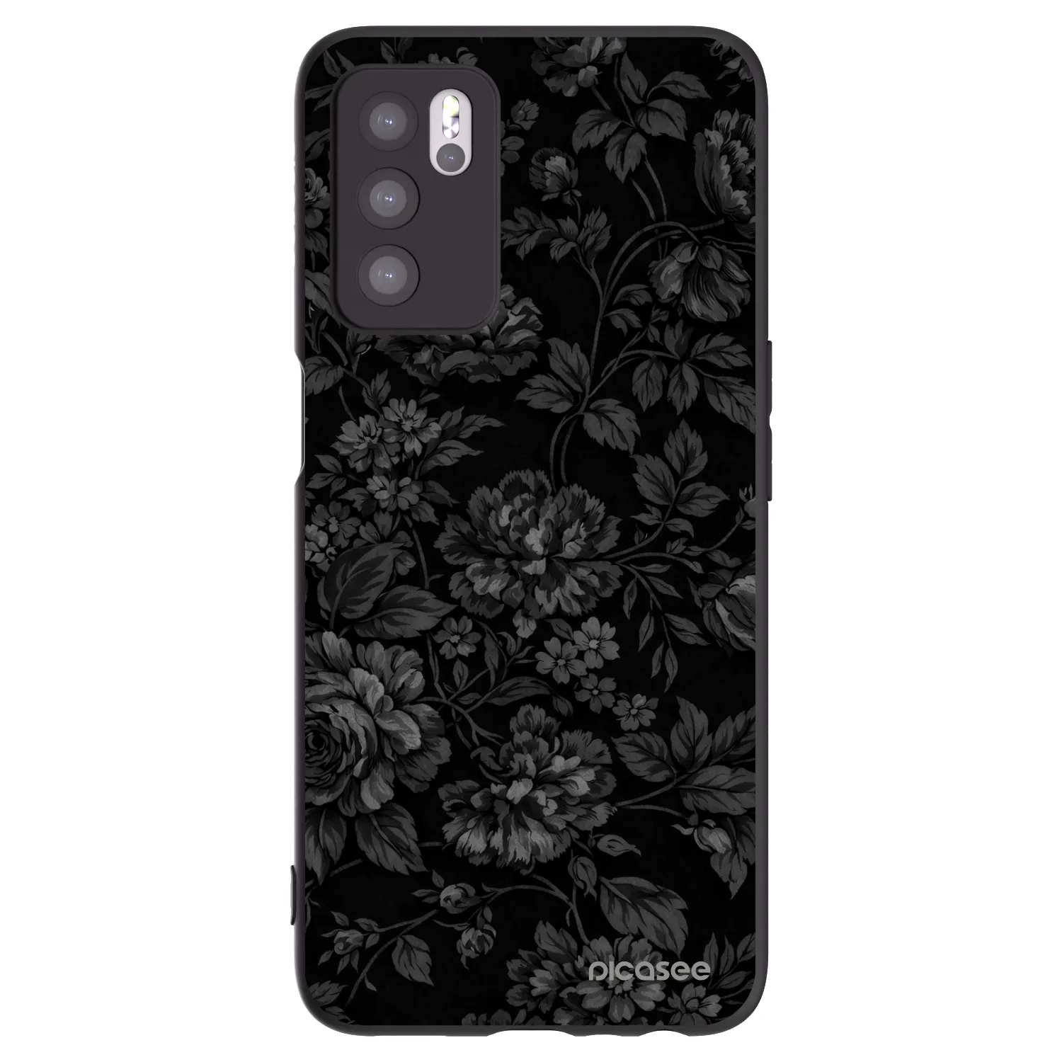 Picasee crna silikonska maskica za OPPO A16s - Dark Romance