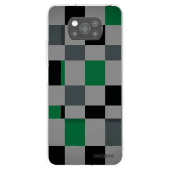 Picasee crna silikonska maskica za Xiaomi Poco X3 - Block Grid