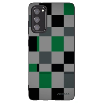 Picasee crna silikonska maskica za Samsung Galaxy S20 FE - Block Grid