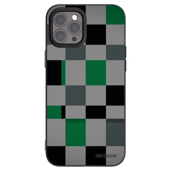 Picasee crna silikonska maskica za Apple iPhone 12 Pro Max - Block Grid