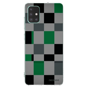 Picasee silikonska prozirna maskica za Samsung Galaxy M51 M515F - Block Grid