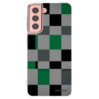 Picasee silikonska prozirna maskica za Samsung Galaxy S21 5G G991B - Block Grid