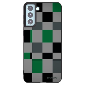 Picasee crna silikonska maskica za Samsung Galaxy S21+ 5G G996F - Block Grid