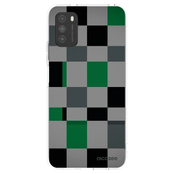 Picasee silikonska prozirna maskica za Xiaomi Poco M3 - Block Grid