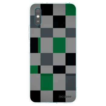 Picasee silikonska prozirna maskica za Xiaomi Redmi 9AT - Block Grid