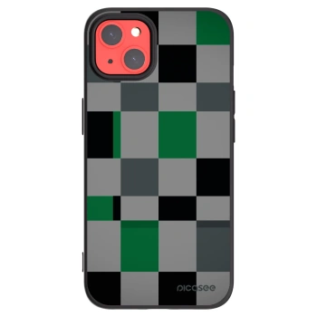 Picasee crna silikonska maskica za Apple iPhone 13 - Block Grid