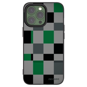 Picasee crna silikonska maskica za Apple iPhone 13 Pro - Block Grid