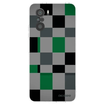 Picasee silikonska prozirna maskica za Xiaomi Poco F3 - Block Grid