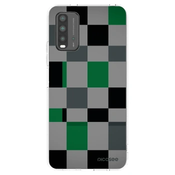 Picasee crna silikonska maskica za Xiaomi Redmi 9T - Block Grid
