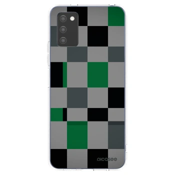 Picasee silikonska prozirna maskica za Samsung Galaxy A02s A025G - Block Grid