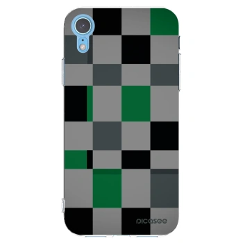 Picasee silikonska prozirna maskica za Apple iPhone XR - Block Grid