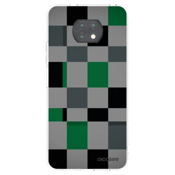 Picasee silikonska prozirna maskica za Xiaomi Redmi Note 9T - Block Grid