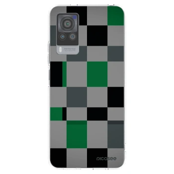 Picasee silikonska prozirna maskica za Vivo X60 Pro 5G - Block Grid