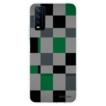 Picasee silikonska prozirna maskica za Vivo Y11s - Block Grid