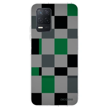 Picasee silikonska prozirna maskica za Realme 8 5G - Block Grid