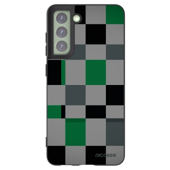 Picasee crna silikonska maskica za Samsung Galaxy S21 FE 5G - Block Grid