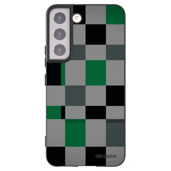 Picasee crna silikonska maskica za Samsung Galaxy S22 5G - Block Grid